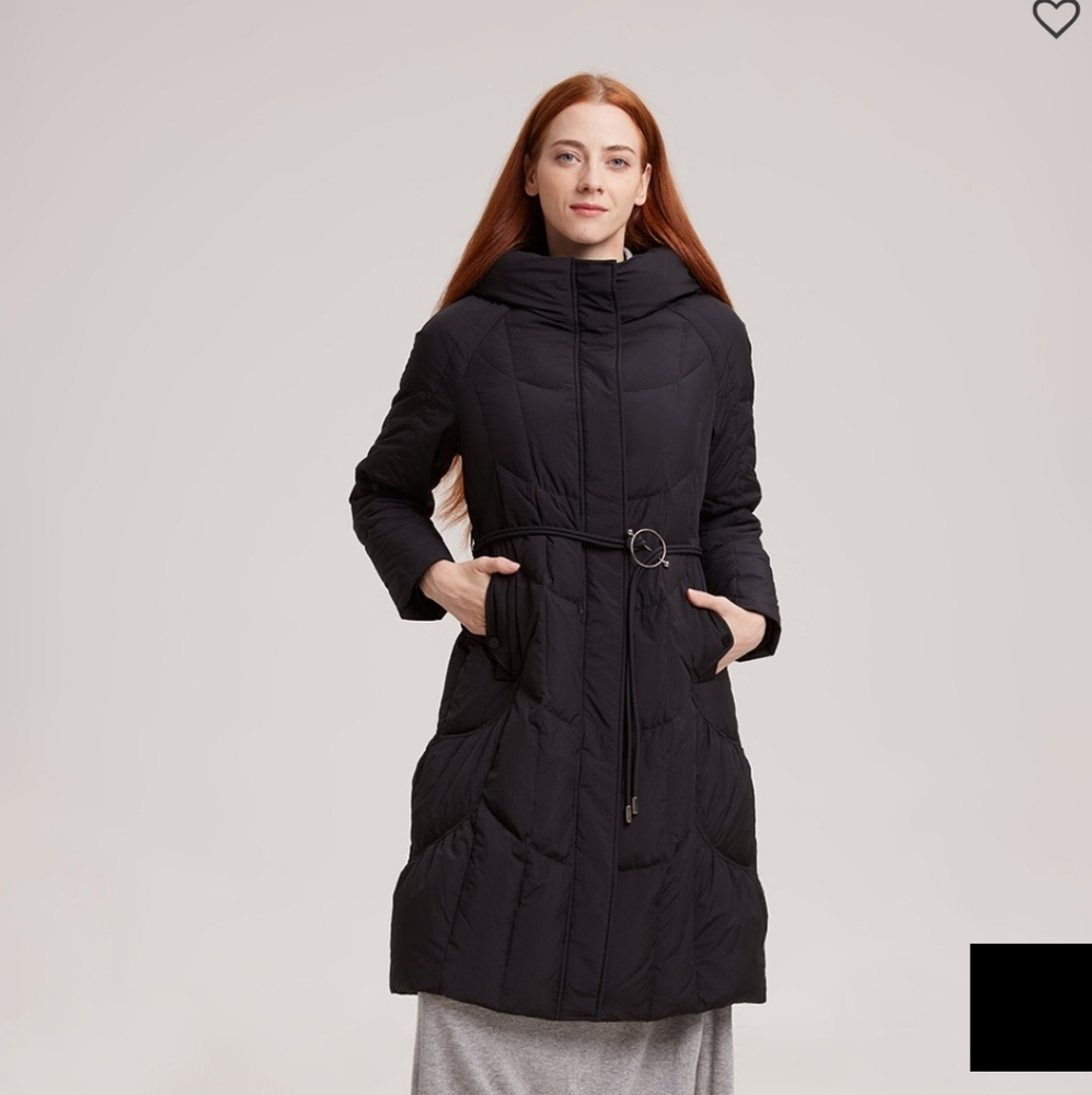 Long Black Down Coat